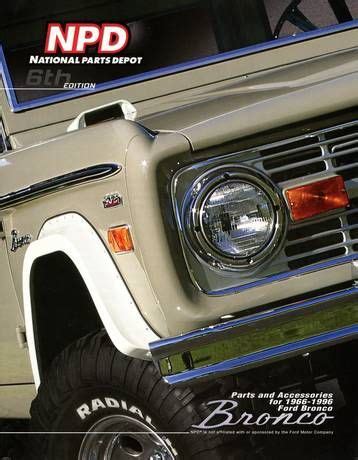 ford bronco parts list